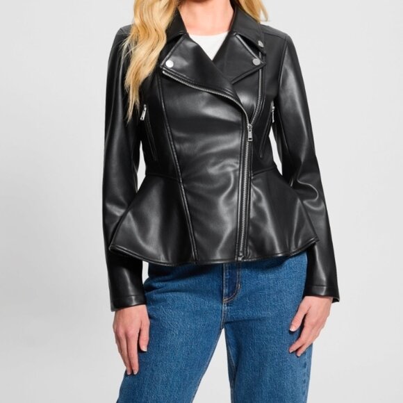 Guess Ivy Leather Jacket - Picture 1 of 4